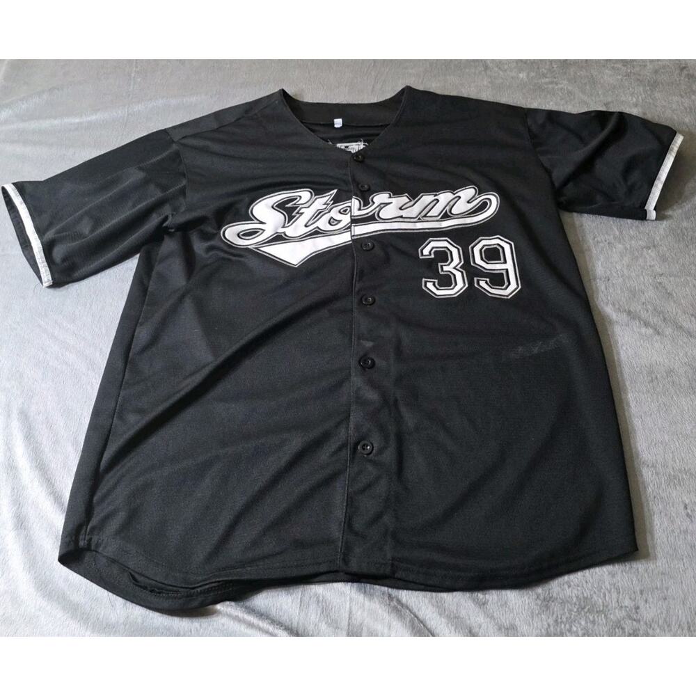 Quad City Storm SPHL Pro Hockey Baseball Jersey‎ Black XL #39 Copeland